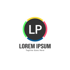 Fototapeta premium Initial LQ logo template with modern frame. Minimalist LQ letter logo vector illustration