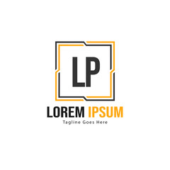 Initial LQ logo template with modern frame. Minimalist LQ letter logo vector illustration