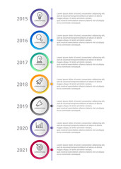 timeline Infographic template with icons options or steps . circle infographic . business infographic for process diagram, presentations, workflow layout, banner, flow chart, info graph.