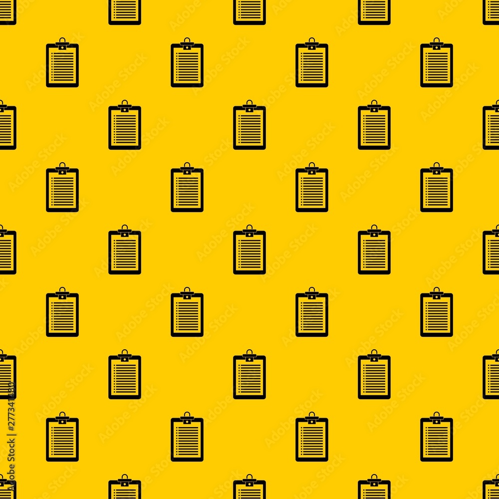 Poster clipboard with check list pattern seamless vector repeat geometric yellow for any design