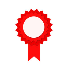 red seal guarantee win with ribbon, stock vector illustration