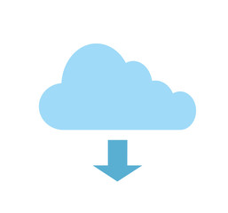 cloud icon over white background, stock vector illustration