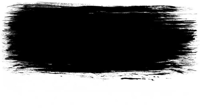 Strokes of paint brush. Abstract black and white CG animation for transition masks.