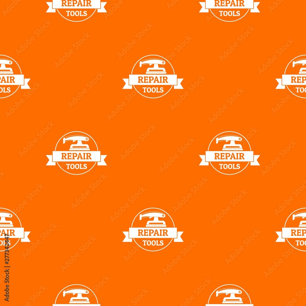 Poster repair tool pattern vector orange for any web design best