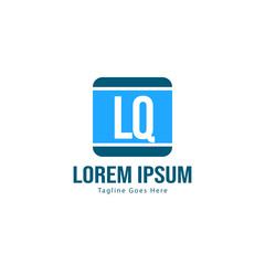 Fototapeta premium Initial LQ logo template with modern frame. Minimalist LQ letter logo vector illustration
