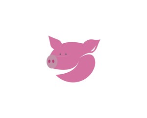pig logo vector template