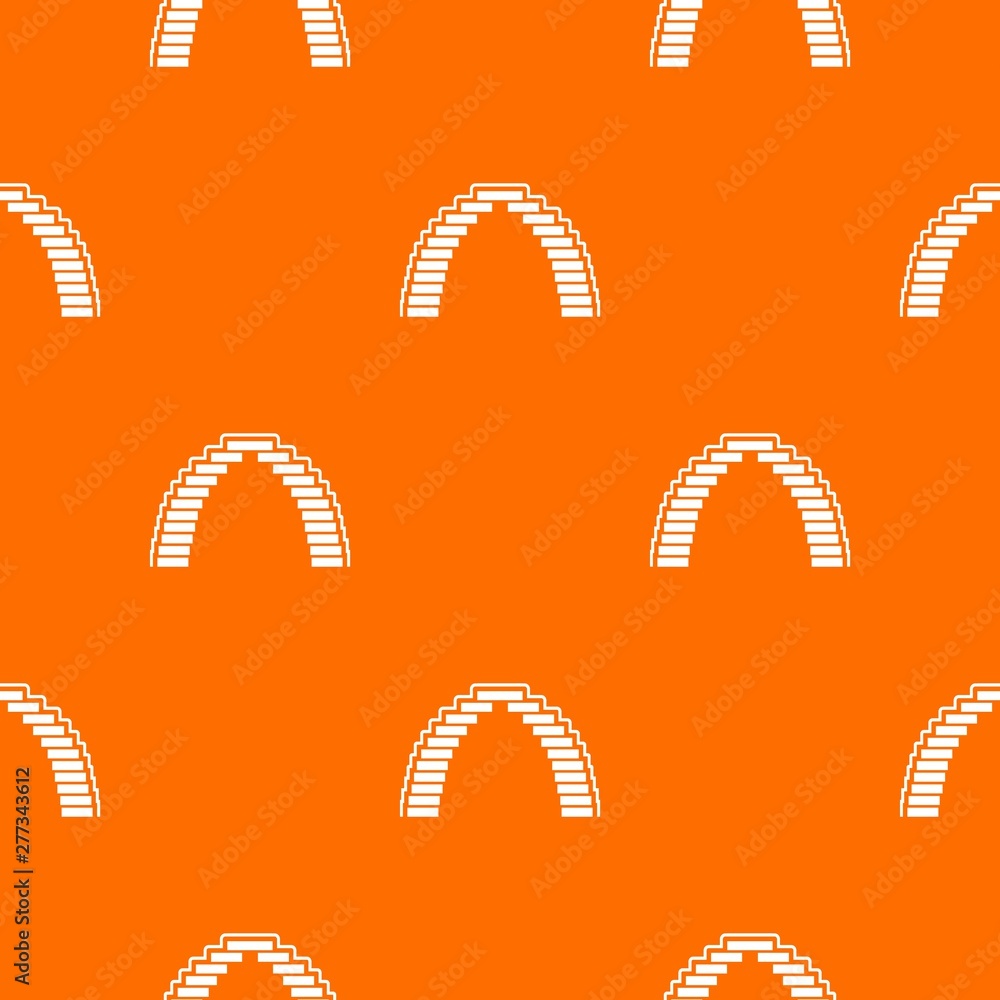Poster pyramid arch pattern vector orange for any web design best