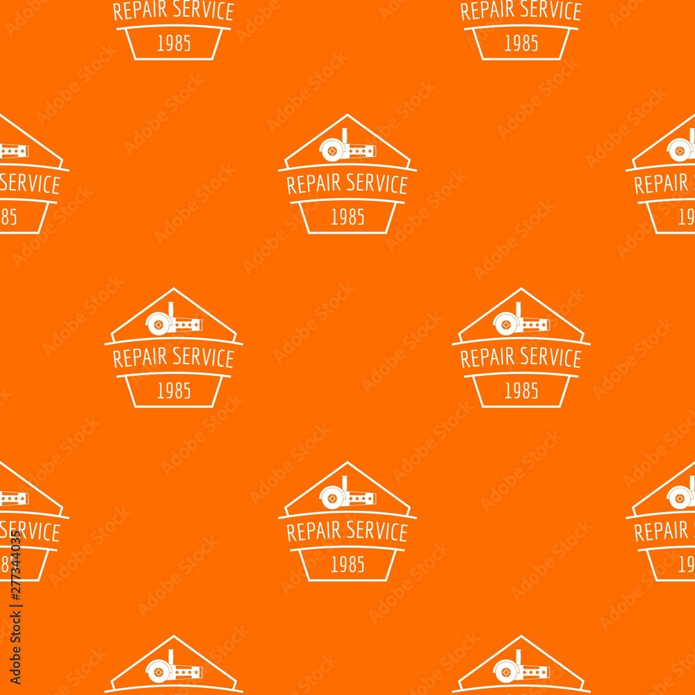 Poster repair service pattern vector orange for any web design best