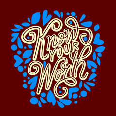 Vector hand drawn encouraging lettering positive phrase.