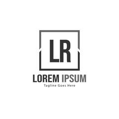 Obraz premium Initial LR logo template with modern frame. Minimalist LR letter logo vector illustration