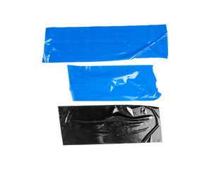 Set of Blue tapes on white background