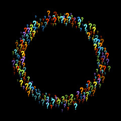 Question marks Quiz, doubt poll query public poll.