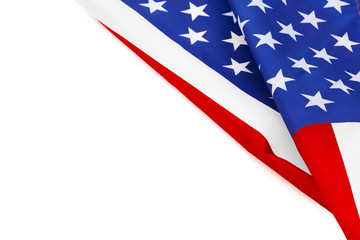American flag border isolated on a white background