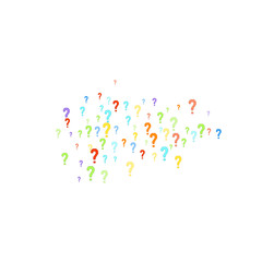 Question marks Quiz doubt survey faq public poll.