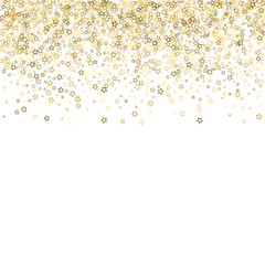 Fototapeta na wymiar Glitter Stars. Luxury Confetti tiny Gold Christmas