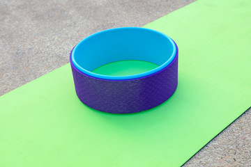 Yoga mats and yoga circles