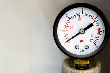 barometer set on gray background