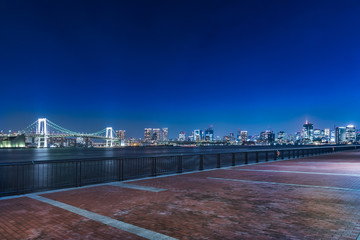 Fototapeta na wymiar 海辺の東京の夜景