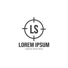 Initial LS logo template with modern frame. Minimalist LS letter logo vector illustration