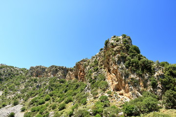 Trail in Kollita gorges (Moudriano, Poros, Moundros gorge), Crete, Greece