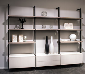 Display cabinet in a modern living room