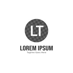 Obraz premium Initial LT logo template with modern frame. Minimalist LT letter logo vector illustration