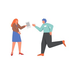 Recruitment concept vector flat style design illustration