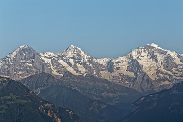 Eiger,Mönch et Jungfrau,sommets des Alpes Suisses