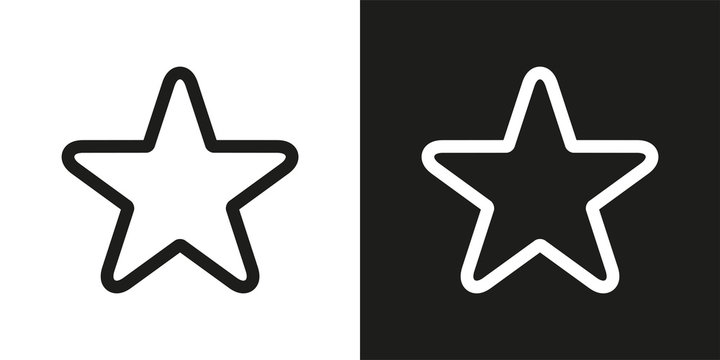 Five-pointed star vector icon