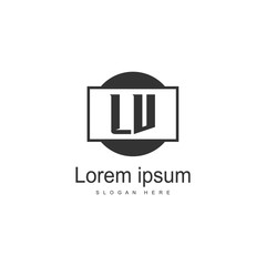 Initial ,  logo template with modern frame. Minimalist ,  letter logo vector illustration