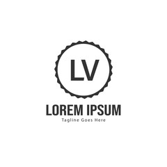 Initial ,  logo template with modern frame. Minimalist ,  letter logo vector illustration