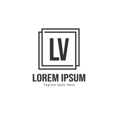 Initial ,  logo template with modern frame. Minimalist ,  letter logo vector illustration