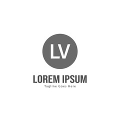 Initial ,  logo template with modern frame. Minimalist ,  letter logo vector illustration