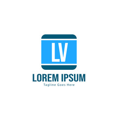 Initial ,  logo template with modern frame. Minimalist ,  letter logo vector illustration