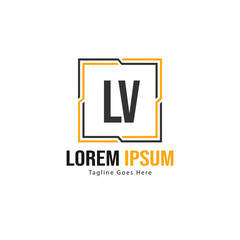 Initial ,  logo template with modern frame. Minimalist ,  letter logo vector illustration