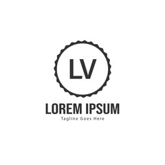 Initial ,  logo template with modern frame. Minimalist ,  letter logo vector illustration