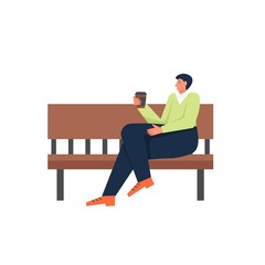 Walk in the park, vector flat style design illustration