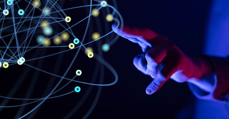 Digital Network and data concept