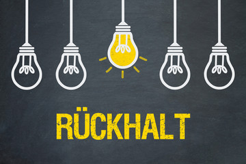 Rückhalt / Tafel mit Glühbirnen