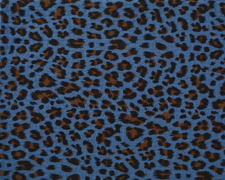 Cotton fabric with animal print. Animal pattern background or texture. Texture leopard.