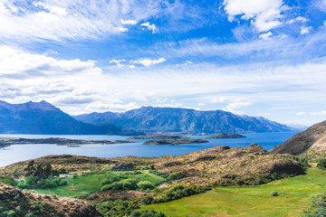 Obraz premium La mayor reserva de agua dulce del país, Lago General Carrera. También desde allí nace el río mas grande siempre amenazado por empresas hidroeléctricas.