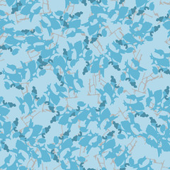 Winter camouflage of various shades of grey and blue colors