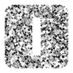 i letter color distributed circles dots illustration