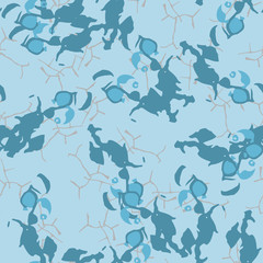 Fototapeta na wymiar Winter camouflage of various shades of grey and blue colors