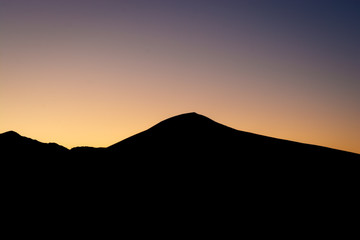 Sossusvlei Desert, Namibia, sunrise behind the dunes	