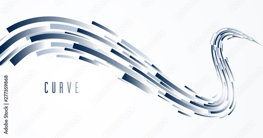 Poster abstract lines vector background, 3d dynamic motion stripes, technology or science theme abstraction