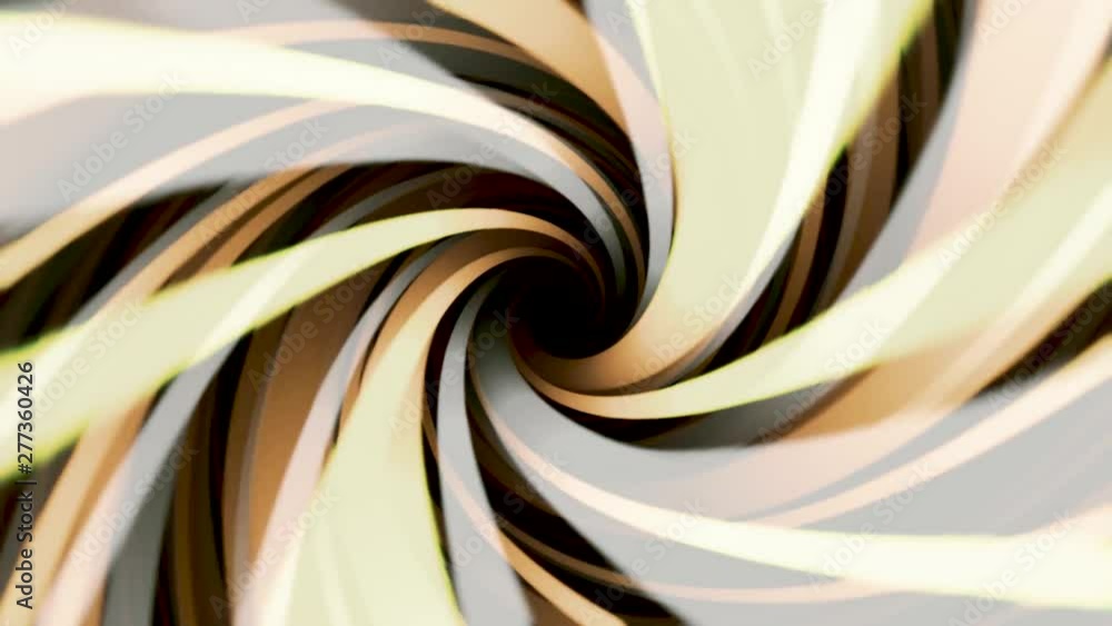 Poster abstract background with colorful spinning orange and brown helix, seamless loop. animation. endless