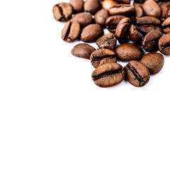 Coffee beans on white.