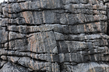 The texture of the mountain stone.