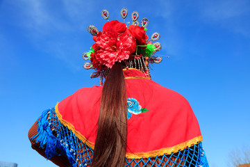 Chinese folk dance Yangko dress